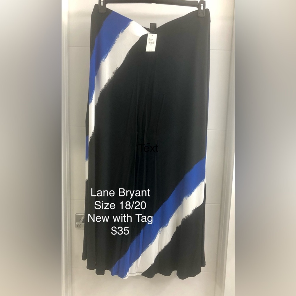Lane Bryant Black and Blue Skirt